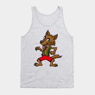 Big Bad Wolf - Three Pigs Lazy Halloween Costume Tank Top